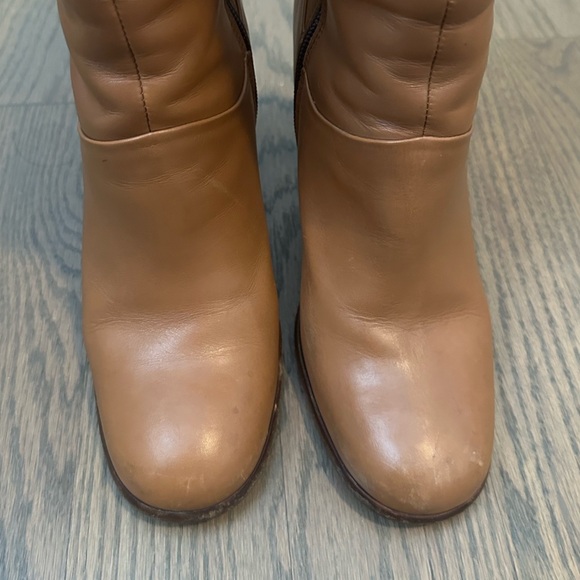 Vintage MaxMara Leather Tall Heeled Boots - sz 8 - Picture 9 of 13